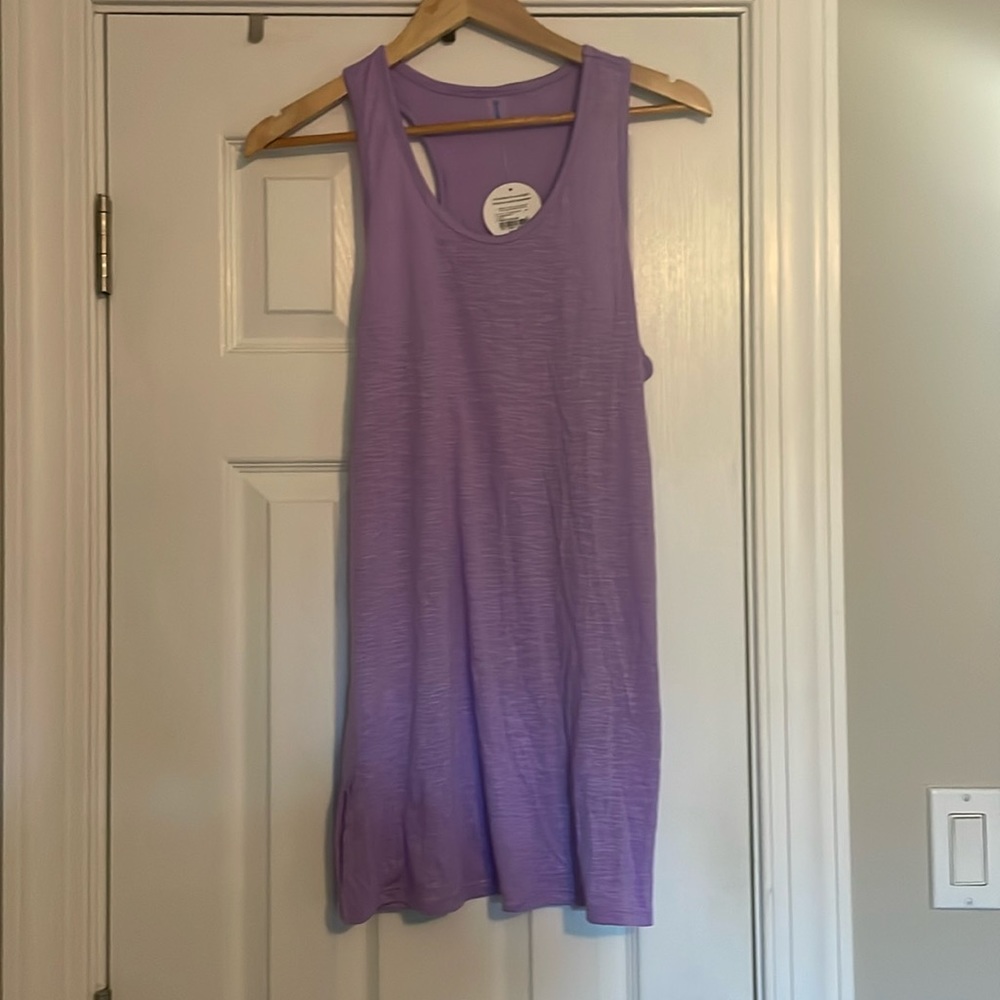 Purple swimsuit cover up dress. Decree brand